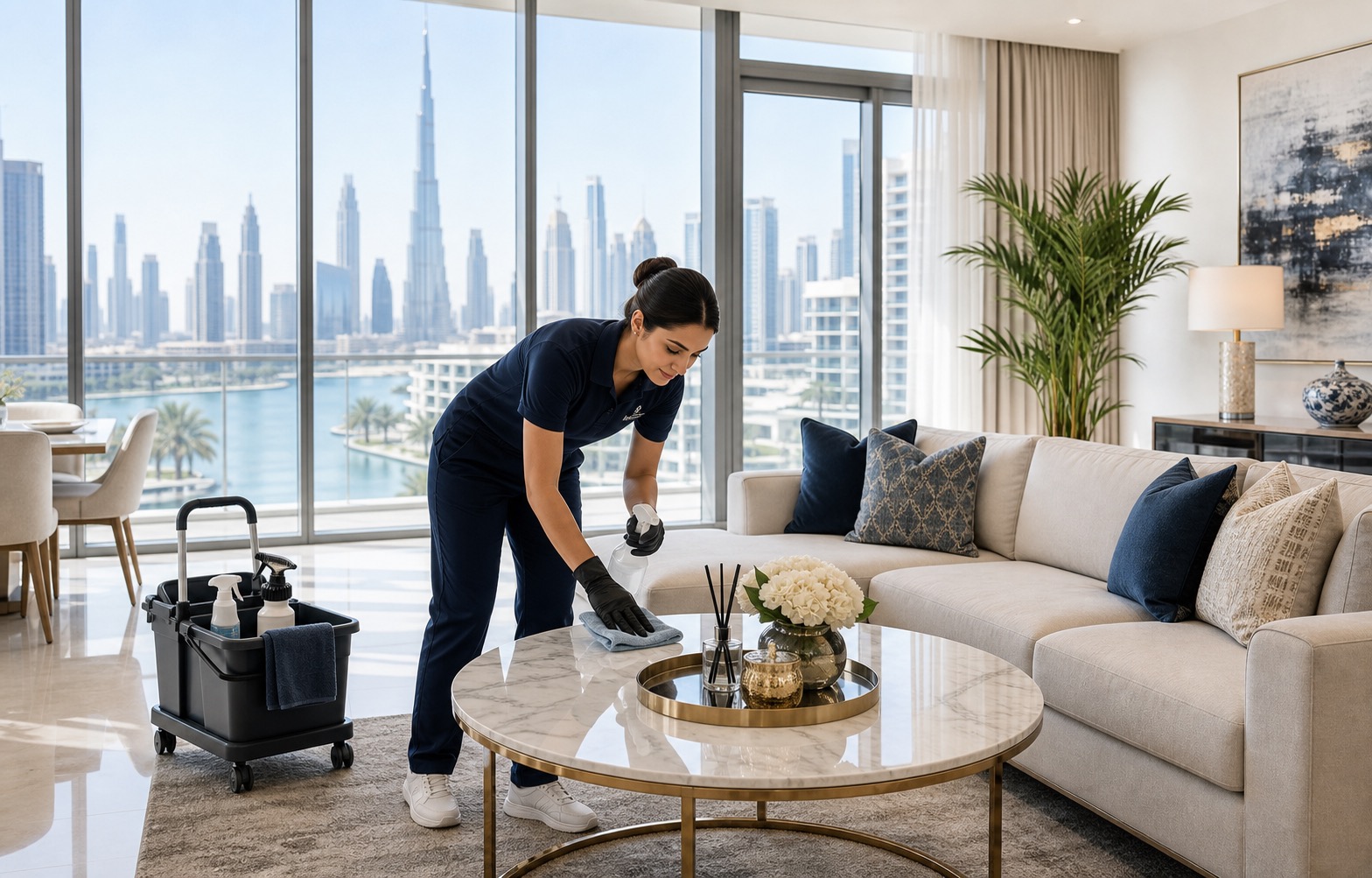Cleaning services across Dubai areas Professional cleaning service in a luxury Dubai home