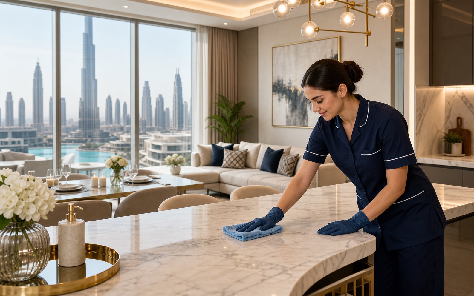 Cleaning services Downtown Dubai Cleaning services in Downtown Dubai luxury apartment
